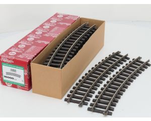 LGB 16000 Doos 12St. Gebogenes Gleis,R3,22.5 Grad, Met Schroefbare railverbinders