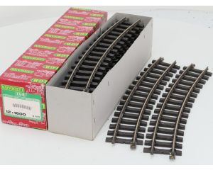 LGB 16000 Doos 12St. Gebogenes Gleis,R3,22.5 Grad, Met Schroefbare railverbinders