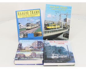 Set van 4 boeken over Haagse trams en HTM-geschiedenis - Herdcover #8879