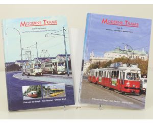 2 boeken Moderne Trams – deel 1 & 2, vierrassers en gelede trams - Hardcover #8885