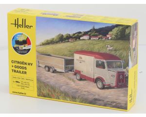 Heller 52331 1/24 CITROEN HY + GOODS TRAILER STARTER KIT