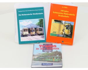 Set van 3 boeken over trams in Duitsland en Zwitserland #8929