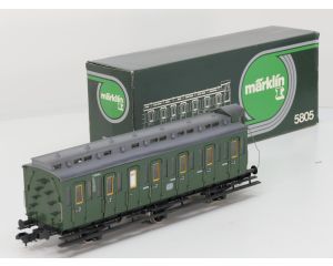 Märklin Spur1 5805 Abteilwagen 3-achsig DB III, Innenbeleuchting, Stromabnahme, Metallrader