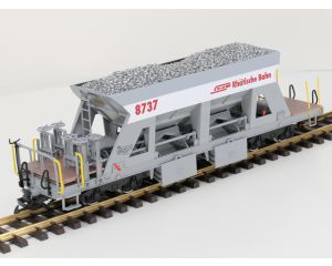 LGB 46694 RhB Schüttgutwagen Fad 8737, Metallrader, Gesupert, Gealtert