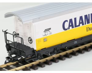 LGB 40570 RhB-Schiebewandwagen, CALANDA BRÄU Haik-qv 5161, Metallrader