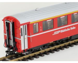 LGB 34670 Rhb-Personenwagen A 1255 1. Klasse, 4 st Kugellager Achsen, Stromabnahme, Innenbeleuchtung
