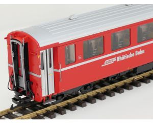 LGB 34670 Rhb-Personenwagen 1. Klasse, 4 st Kugellager Achsen, Stromabnahme, Innenbeleuchtung