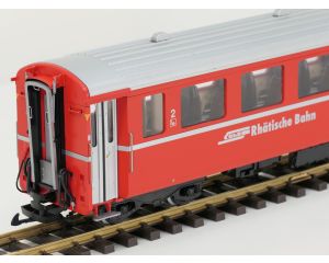LGB 36676 RhB Personenwagen EW I B 2460, 4 st Kugellager Achsen, Stromabnahme, Innenbeleuchtung