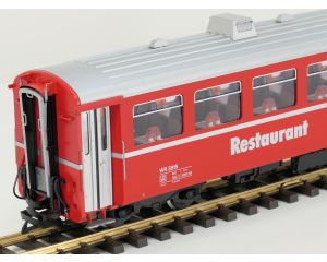 LGB 30680 RhB-Speisewagen WR 3815, 4 st Kugellager Achsen, Stromabnahme, Innenbeleuchtung
