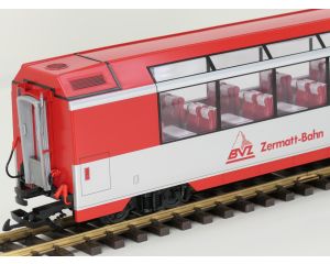 LGB 31660 BVZ-Panoramawagen AS 2011 RhB, 4 st Kugellager Achsen, Stromabnahme, Innenbeleuchtung