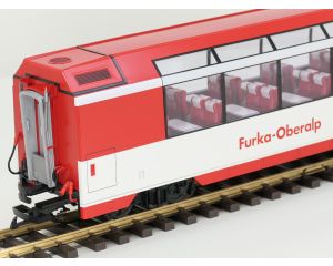 LGB 30660 AS4027 Furka - Oberalp RhB, 4 st Kugellager Achsen, Stromabnahme, Innenbeleuchtung