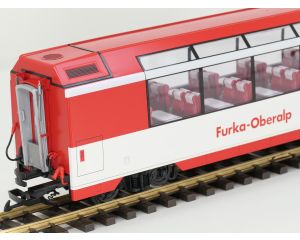 LGB 30660 1.Kl AS4027 Furka - Oberalp RhB, 4 st Kugellager Achsen, Stromabnahme, Innenbeleuchtung