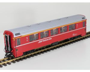 LGB 34510 RhB-Personenwagen EW IV 1. Kl. A1275 4 st Kugellager Achsen, Stromabnahme, Innenbeleuchtung