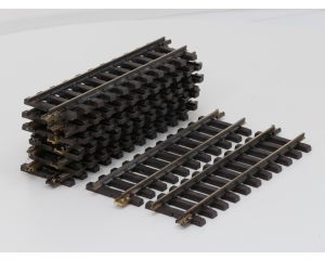 LGB 10000 Set 12 St. Gerades Gleis, 300mm, Buiten gebruikt,, Ongepoetst, Met Schroefbare railverbinders