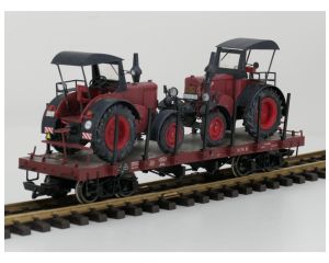 Liliput L95752 Rungenwagen mott 2x Pola 331902 Lanz Bulldog, Metallrader