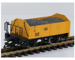 LGB 90125 ToyTrain open goederenwagen geel DB, Metallrader