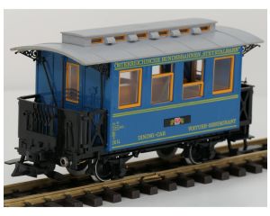 LGB 3013 C  Dining-car Bi s 3614, Metallrader, Innenbeleuchtung