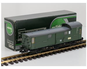 Märklin Spur1 5808 Packwagen 3-achsig DB III, Marklin Spur 1 Innenbeleuchting, Stromabnahme, Metallrader