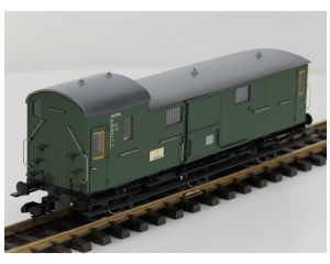 Märklin Spur1 5808 Packwagen 3-achsig DB III, Marklin Spur 1 Innenbeleuchting, Stromabnahme, Metallrader