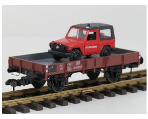 Märklin Spur1 55036 Niederbordwagen X 05 + 1:32 Curso Modell Feuerwehr Wagen