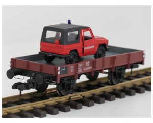 Märklin Spur1 55036 Niederbordwagen X 05 + 1:32 Curso Modell Feuerwehr Wagen