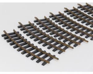 LGB 11000 Set 6 St. Gebogenes Gleis, R1,30 Grad, Zwarte Dwarsliggers.