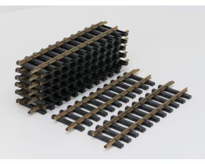 LGB 10000 Set 13 St. Gerades Gleis, 300mm, Met Zwarte Dwarsliggers. (Totaal 3,9 Meter)