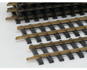 LGB 10000 Set 13 St. Gerades Gleis, 300mm, Met Zwarte Dwarsliggers. (Totaal 3,9 Meter)