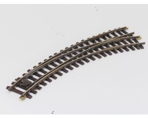 THIEL 1880 Innenbogenweiche 45°/30° Messing rechts, buiten gebruikt, Met Schroefbare railverbinders