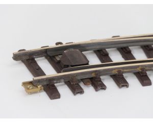 THIEL 1880 Innenbogenweiche 45°/30° Messing rechts, buiten gebruikt, Met Schroefbare railverbinders