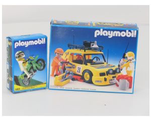 Playmobil 3301 3351 3524 set met motorcrosser, TV studioset en rallywagen #9513