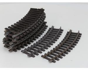 LGB 15000 Set 12 St. Gebogenes Gleis,R2,30 Gradk, ongepoetst, Met Schroefbare railverbinders