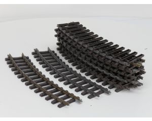 LGB 15000 Set 12 St. Gebogenes Gleis,R2,30 Gradk, ongepoetst, Met Schroefbare railverbinders