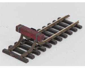 Klein-Serie Oldtimer Stootblok met echt hard-houten stootbalk