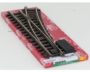 LGB 16050 Elektr.Weiche  rechts, R3,22.5 Grad, Buiten gebruikt, Met Schroefbare railverbinders