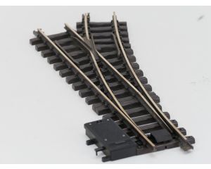 LGB 16050 Elektr.Weiche  rechts, R3,22.5 Grad, Buiten gebruikt, Met Schroefbare railverbinders