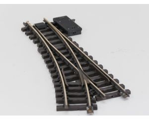 LGB 16050 Elektr.Weiche  rechts, R3,22.5 Grad, Buiten gebruikt, Met Schroefbare railverbinders