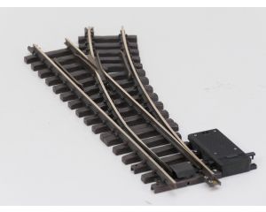 LGB 16050 Elektr.Weiche  rechts, R3,22.5 Grad, Buiten gebruikt, Met Schroefbare railverbinders