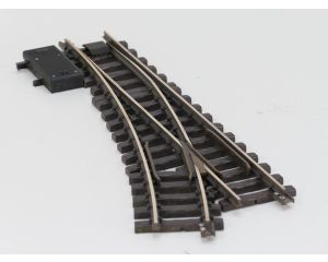 LGB 16050 Elektr.Weiche  rechts, R3,22.5 Grad, Buiten gebruikt, Met Schroefbare railverbinders