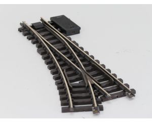 LGB 16050 Elektr.Weiche  rechts, R3,22.5 Grad, Buiten gebruikt, Met Schroefbare railverbinders