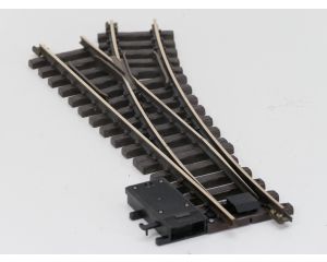 LGB 16050 Elektr.Weiche  rechts, R3,22.5 Grad, Buiten gebruikt, Met Schroefbare railverbinders