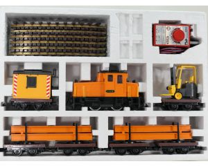 LGB 21990 Startset diesel werktrein, Lok met digitaaldecoder.