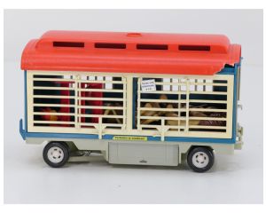 Playmobil 3514 Circus Leeuwenwagen + 3477 Woonwagen met Clowns Nagenoeg Compleet #9601