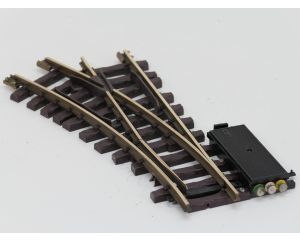 LGB 1215 Elektr.Weiche links, R1,30Grad (oud model), Met Schroefbare railverbinders