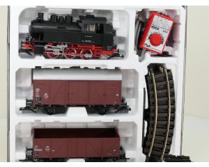 PIKO 37120 + 35301 XXL Set DB Güterzug BR 80 & 2 Güterwg. + Sound & Dampf, Inc Extra Gleise