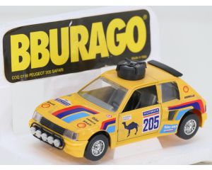 Schaal 1:25 Burago 0116 Pegeot 205 Turbo 16 Safari