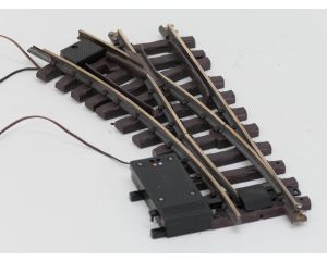 LGB 1215 Digitaal Elektr.Weiche links, R1,30Grad (oud model met korte tongen), Met Schroefbare railverbinders