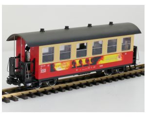 LGB 33735 HSB Glasmanufaktur Personenwagen KB 900-439, Innenbeleuchtung, Kugellagerachsen