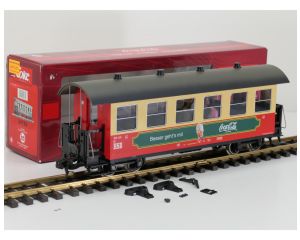 LGB 34733 HSB Coca-Cola® Personenwagen, Innenbeleuchtung, Metallrader