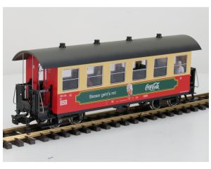 LGB 34733 HSB Coca-Cola® Personenwagen, Innenbeleuchtung, Metallrader